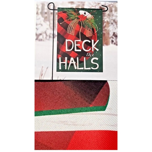 STYLE SELECTIONS 12.5" x 18" HOLIDAY Garden Flag - "DECK THE HALLS" - Picture 3 of 4
